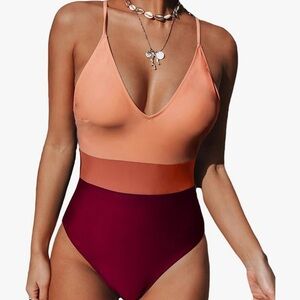 One piece swimsuit.